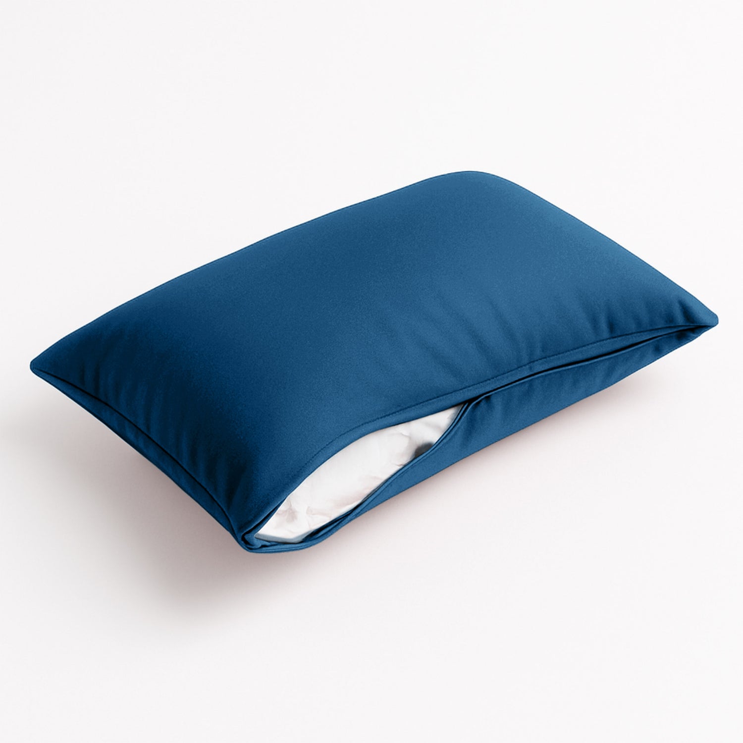 Coussin de décoration extérieur, déhoussable, lot de 2, 60x35cm - Bleu pétrole - Deco-arts.fr
