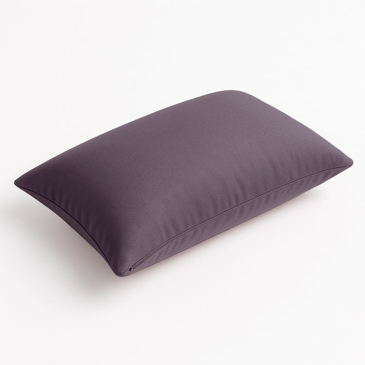 Coussin de décoration extérieur, déhoussable, lot de 2, 60x35cm - Gris carbone - Deco-arts.fr