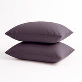 Coussin de décoration extérieur, déhoussable, lot de 2, 60x35cm - Gris carbone - Deco-arts.fr