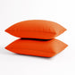Coussin de décoration extérieur, déhoussable, lot de 2, 60x35cm - Orange - Deco-arts.fr