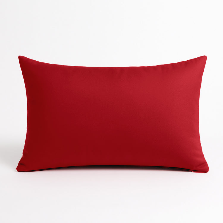Coussin de décoration extérieur, déhoussable, lot de 2, 60x35cm - Rouge - Deco-arts.fr