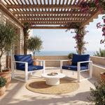 Ensemble Coussins Fauteuil 60x60 Bleu Indigo - vue principale