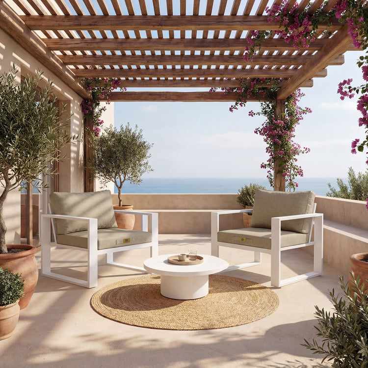 Cojines para salon y sillon de jardin desenfundable tejido efecto lino