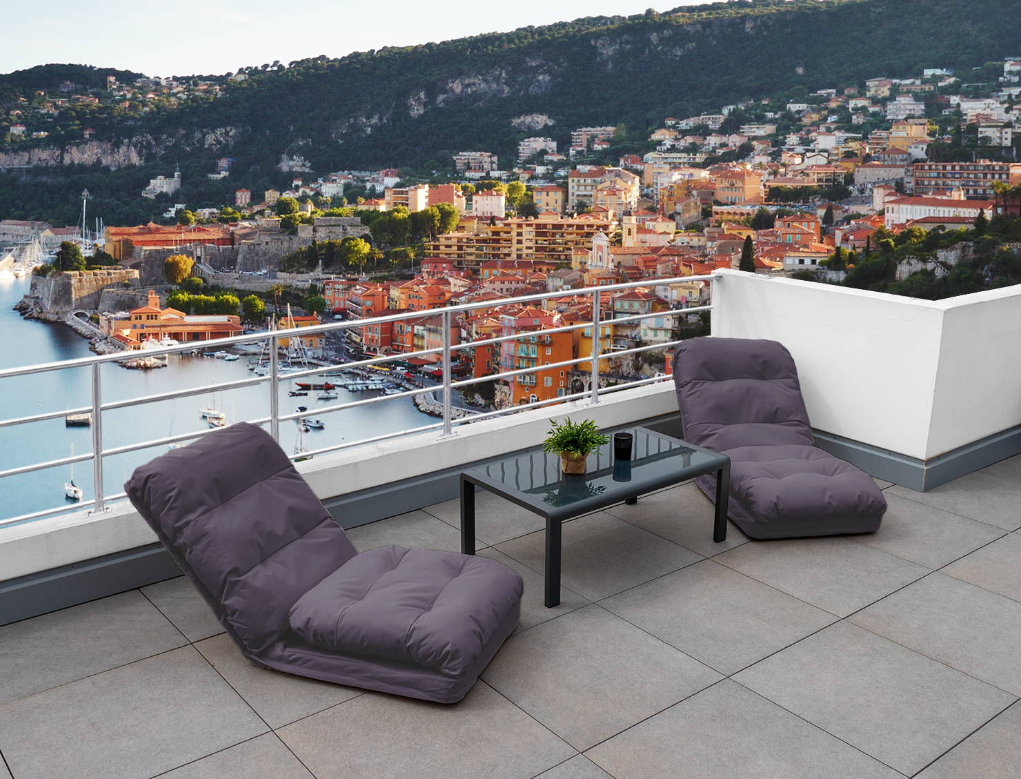 Fauteuil Convertible avec Dossier Réglable à 6 Positions Gris foncé - Deco-arts.fr