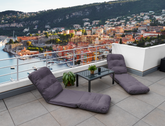 Fauteuil Convertible avec Dossier Réglable à 6 Positions Gris foncé - Deco-arts.fr