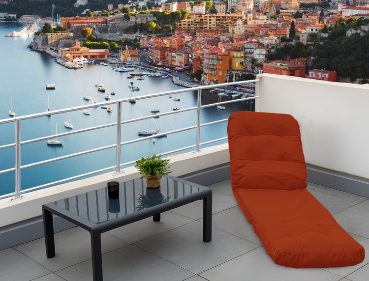 Fauteuil Convertible avec Dossier Réglable à 6 Positions Terracotta - Deco-arts.fr