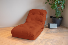 Sillón convertible con respaldo regulable en 6 posiciones Terracota