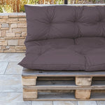 Coussins pour fauteuils et canapés Deco-arts.fr, palette 120x80 cm gris carbone, assise et dossier, imperméables et anti-UV