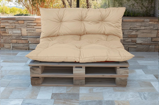 Coussins pour Palette Imperméable & Anti-UV Essentiel 120x80 Beige - Deco-arts.fr