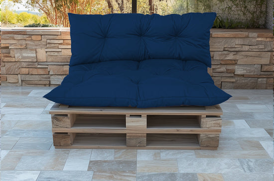 Coussins pour Palette Imperméable & Anti-UV Essentiel 120x80 Bleu pétrole - Deco-arts.fr