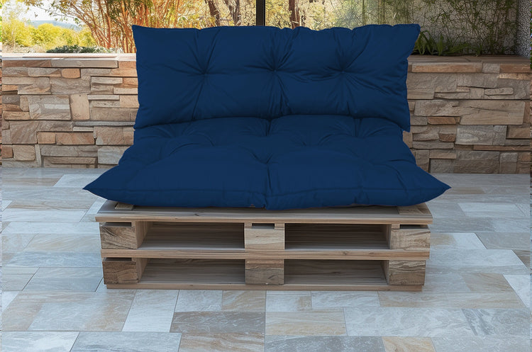 Coussins pour Palette Imperméable & Anti-UV Essentiel 120x80 Bleu pétrole - Deco-arts.fr