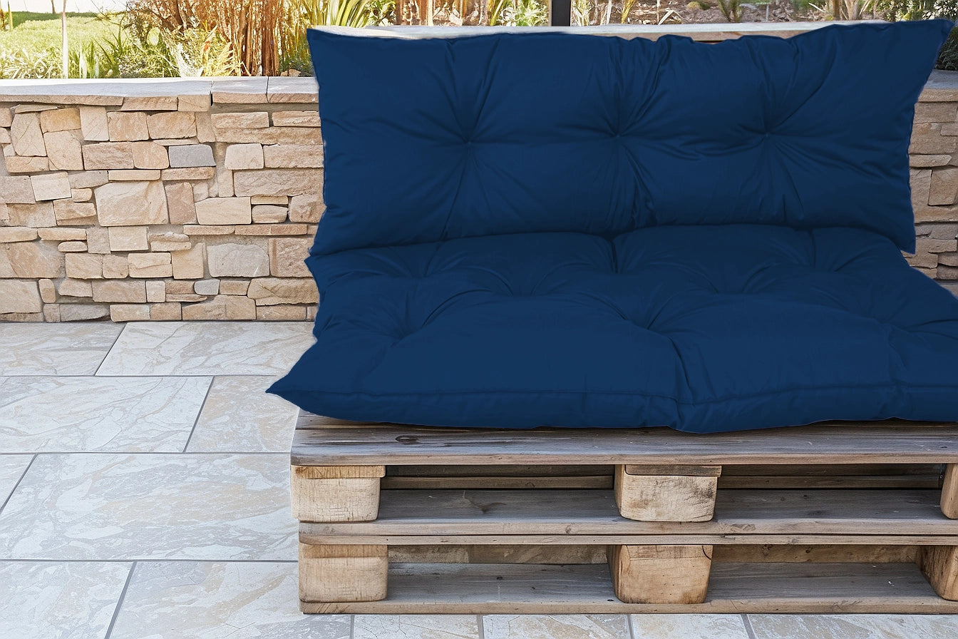 Coussins pour Palette Imperméable & Anti-UV Essentiel 120x80 Bleu pétrole - Deco-arts.fr