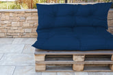 Coussins pour Palette Imperméable & Anti-UV Essentiel 120x80 Bleu pétrole - Deco-arts.fr