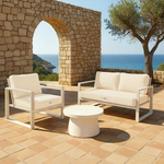 Ensemble de coussins pour fauteuils et canapés Deco-arts.fr, 50x50 cm, jaune beurre, épais 12cm, finition passepoil élégante.