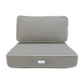 Coussins pour salon de jardin premium déhoussable 60x60cm - Gris clair - Déco Arts