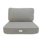 Coussins pour salon de jardin premium déhoussable 50x50cm - Gris clair - Déco Arts