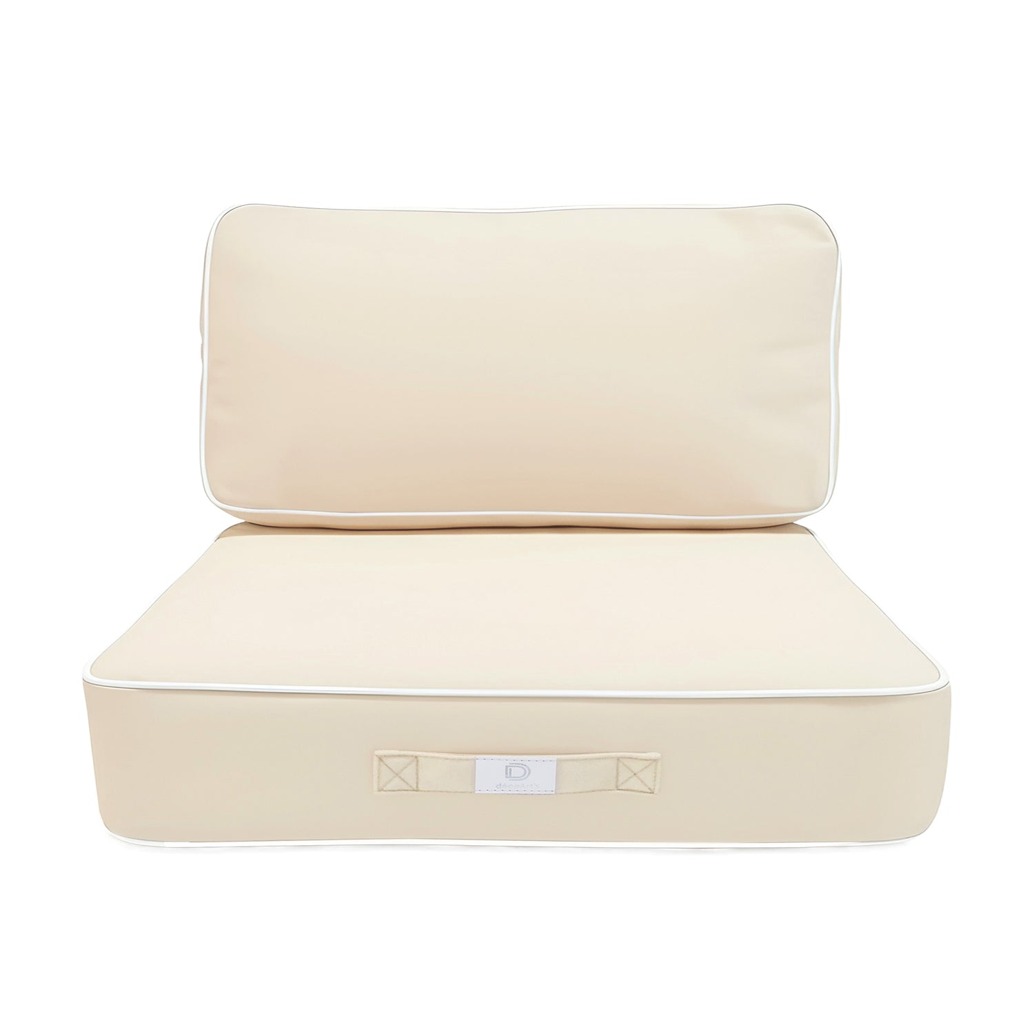 Coussins pour salon de jardin premium déhoussable 60x60cm - Jaune beurre - Déco Arts