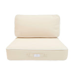 Coussins pour fauteuils et canapés Deco-arts.fr, ensemble de 50x50 cm, jaune beurre, épais 12 cm avec passepoil.