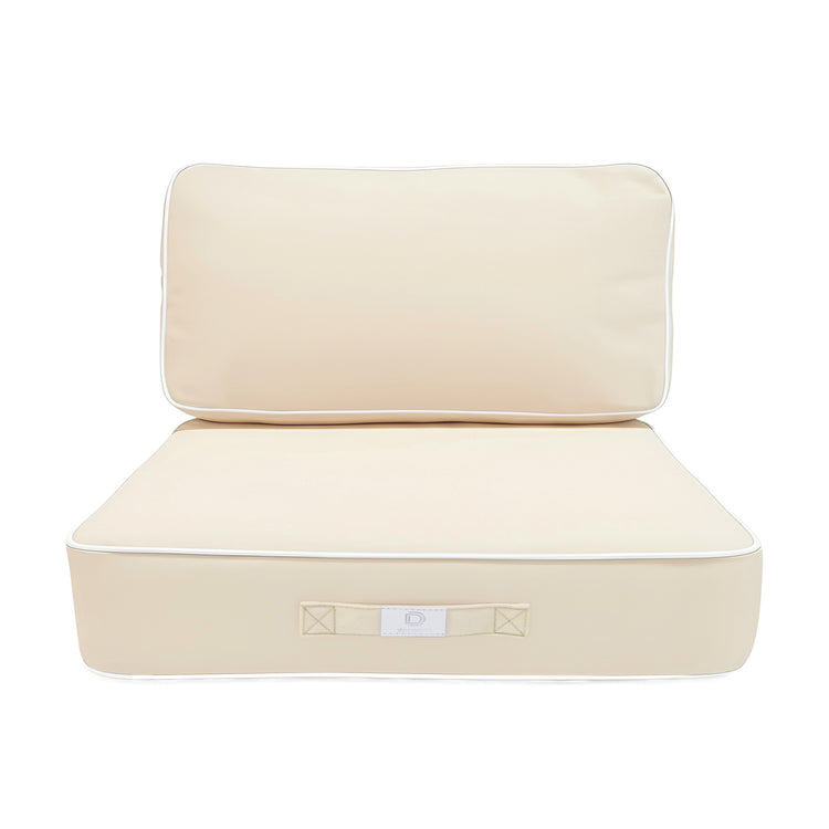 Coussins pour salon de jardin premium déhoussables - 50x50cm - Jaune Beurre - Déco Arts