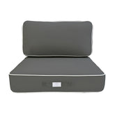 Coussins pour salon de jardin premium déhoussable 60x60cm - Gris foncé - Déco Arts