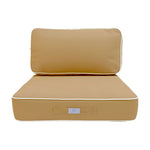 Coussins pour fauteuils et canapés Deco-arts.fr, ensemble premium 60x60 cm, couleur moka, épais 12 cm avec passepoil.