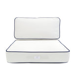 Coussins pour salon de jardin premium déhoussable 50x50cm - Blanc - Déco Arts