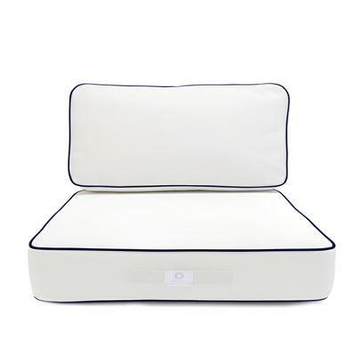 Coussins pour salon de jardin premium déhoussable 50x50cm - Blanc - Déco Arts