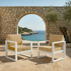 Ensemble Coussins Premium 50x50 Moka - Épais 12cm & Finition Passepoil