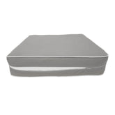 Coussins pour salon de jardin premium déhoussable 60x60cm - Gris clair - Déco Arts