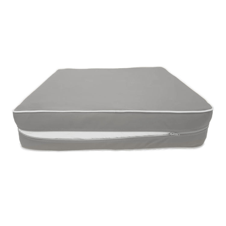 Coussins pour salon de jardin premium déhoussable 60x60cm - Gris clair - Déco Arts