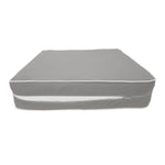 Coussins pour salon de jardin premium déhoussable 50x50cm - Gris clair - Déco Arts