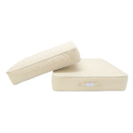 Coussins pour fauteuils et canapés Deco-arts.fr, ensemble premium 50x50 cm, jaune beurre, épais 12 cm, finition passepoil.