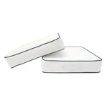 Coussins pour salon de jardin premium déhoussable 50x50cm - Blanc - Déco Arts