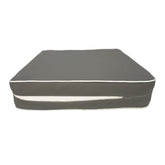 Coussins pour salon de jardin premium déhoussable 50x50cm - Gris foncé - Déco Arts