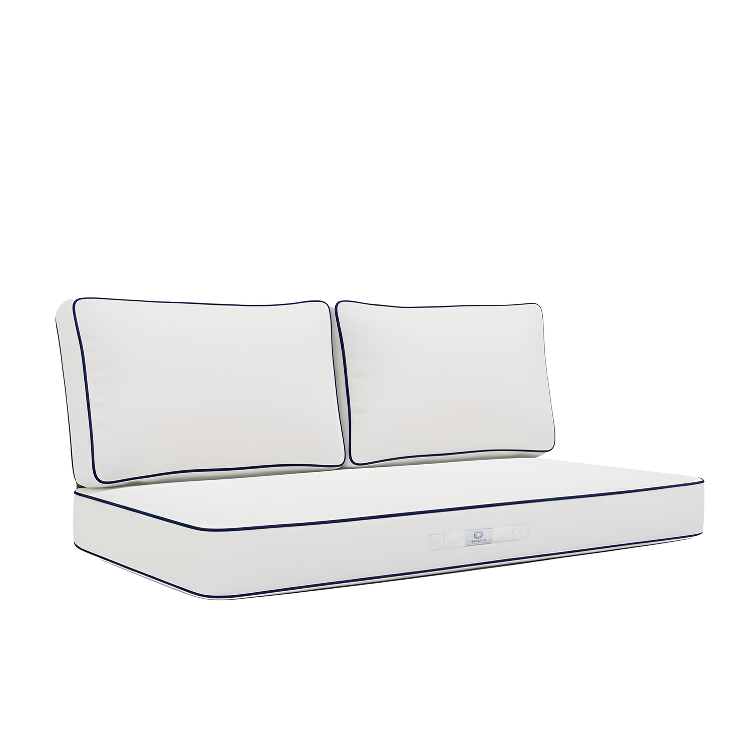 Coussins pour salon de jardin déhoussable premium 120x60cm - Blanc - Déco Arts