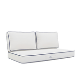 Coussins pour salon de jardin déhoussable premium 120x60cm - Blanc - Déco Arts