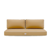 Coussins pour salon de jardin déhoussable premium 120x60cm - Moka - Déco Arts