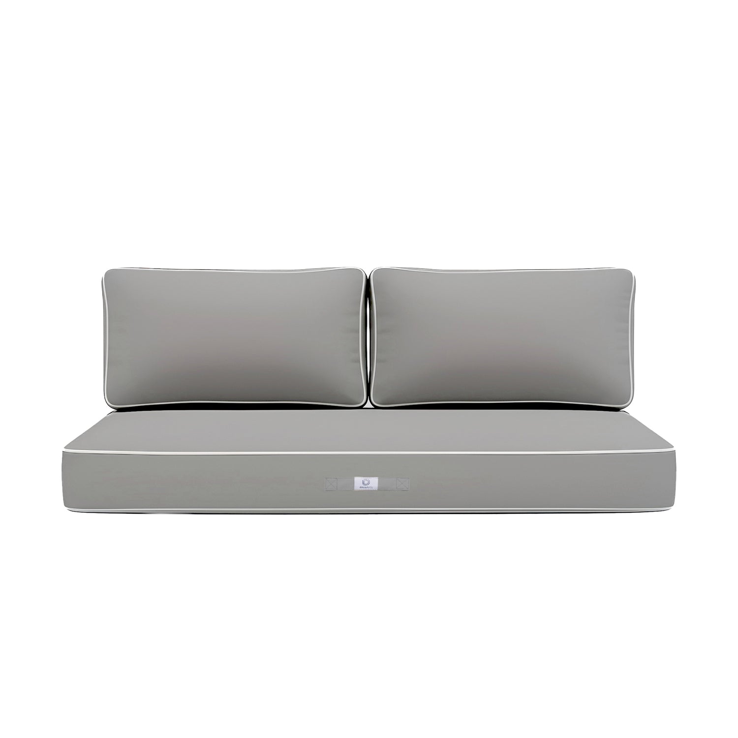 Coussins pour salon de jardin premium déhoussable 100x50cm - Gris clair - Déco Arts