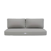 Coussins pour salon de jardin premium déhoussable 100x50cm - Gris clair - Déco Arts