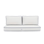 Coussins pour salon de jardin déhoussable premium 120x60cm - Blanc - Déco Arts