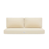 Coussins pour salon de jardin déhoussable premium 120x60cm - Jaune beurre - Déco Arts