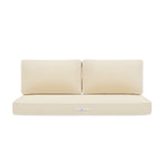 Coussins pour salon de jardin premium déhoussable 100x50cm - Jaune beurre - Déco Arts