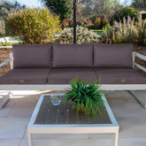 Coussins pour salon de jardin déhoussable 60x60cm Gris carbone - Deco-arts.fr