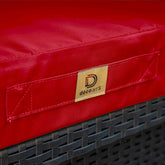 Coussins pour salon de jardin déhoussable 50x50cm rouge - Deco-arts.fr