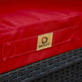 Coussin pour salon de jardin déhoussable 60x60cm Rouge - Deco-arts.fr