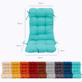 Coussin pour chaise avec dossier - Capitonné -  50x120x8cm -  Bleu caraïbes - Deco-arts.fr