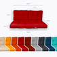 Coussins pour salon de jardin capitonné 120x60cm rouge - Deco-arts.fr