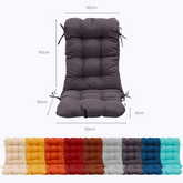 Coussin pour chaise avec dossier - Capitonné -  50x120x8cm - Gris carbone - Deco-arts.fr