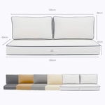 Coussins pour salon de jardin déhoussable premium 120x60cm - Blanc - Déco Arts