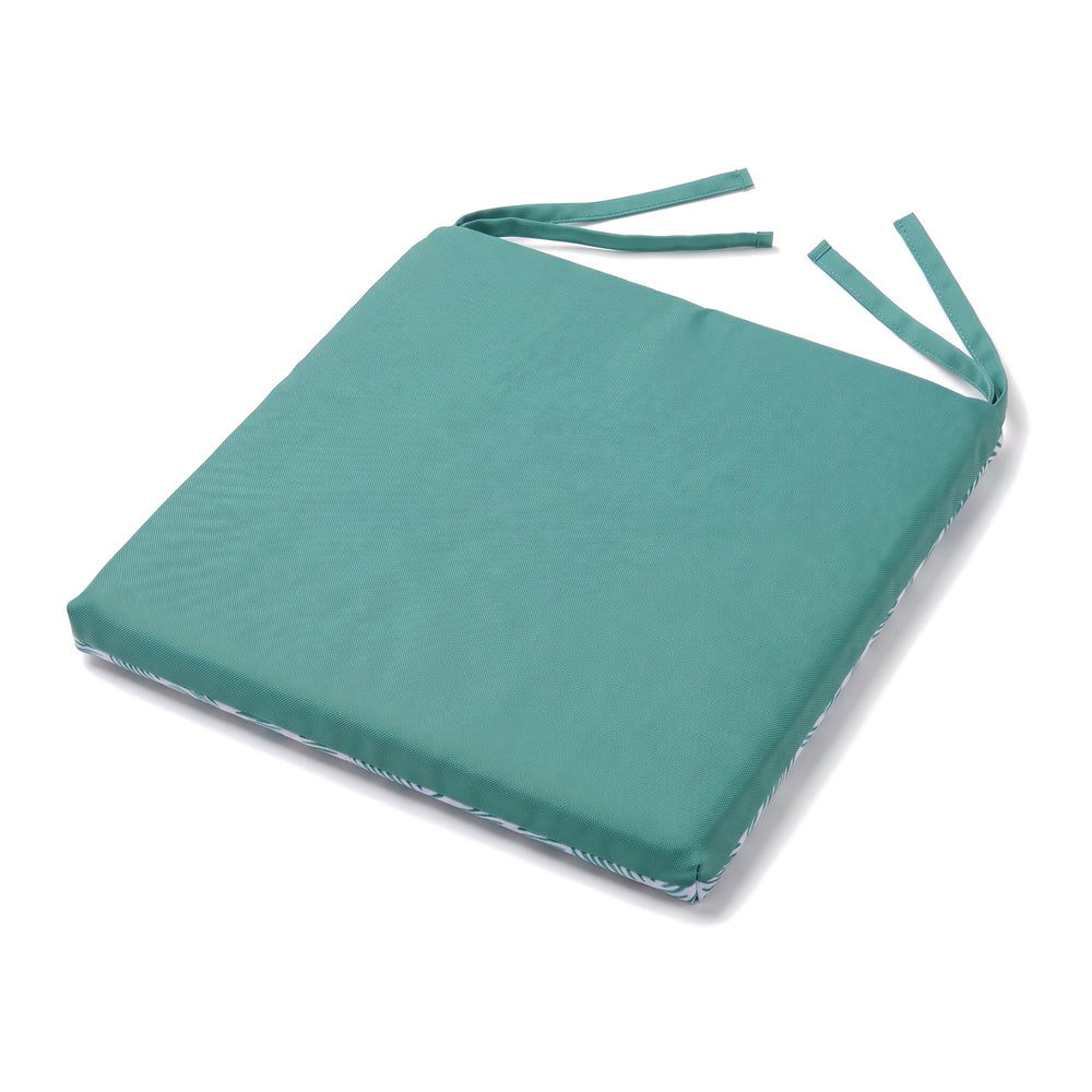 Cojín de silla 35x35 Motivo Abanicos Verdes, reverso